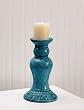 Ceramic Candle Holder, Teal