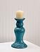 Ceramic Candle Holder, Teal