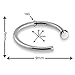 BodyJ4You Nose Hoop Ring Stainless Steel Body Jewelry Piercing 18 Gauge (1mm) 3/8 Inch