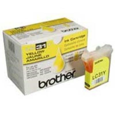 Brother LC31Y (LC-31Y, LC-31-Y) Yellow OEM Genuine Inkjet/Ink Cartridge (400 Yield) - Retail