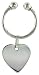 Sterling Silver 1 5/16 (34 mm) Horse Shoe Type Key Ring with Heart Tag