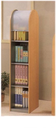 ELEGANT BOOK SHELF IN WOOD AND FROSTED GLASS