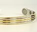 Gold/Silver Finish Triple Band Super Strong 6 Magnet Copper Health Bracelet