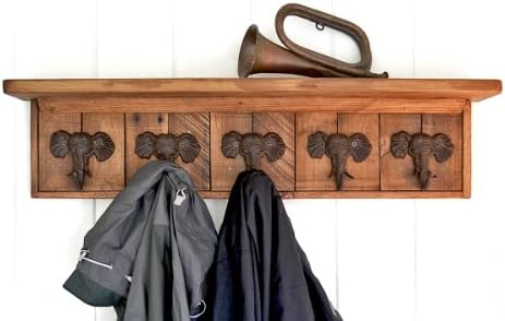 Alpine Craft Works Wooden Coat Rack / Wall Mount (CR02-36-BRN-ELPH)