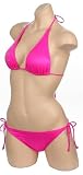 Cute Sexy Bathing Suit Hot Pink Fuchsia Studded Skull Design 2 pc Bikini Tie Side Bottoms Swimsuit