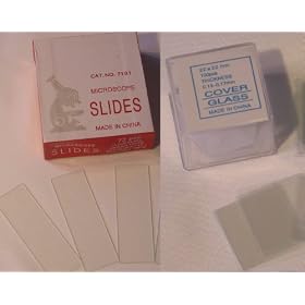 72 Blank Microscope Slides and 100 Square Cover Glass