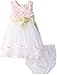Rare Editions Baby Baby Girls' Soutach To White Mesh Social Dress