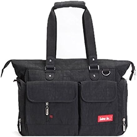 Dad Diaper Nappy Bag Size Large with Changing Pad Black