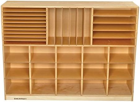 Korners for Kids 1335333 Mobile Multi-Storage Cubby, All-Birch Veneer Panel, 36" x 13" x 47-3/4", Natural Wood Tone