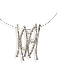 16.5"" Necklace with Stick Design and Cultured Freshwater Pearls
