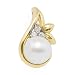 Akoya Pearl Pendant with Diamond in 14K Yellow Gold