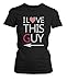 Cute His and Hers Matching Couple T-Shirts - I Love This Guy and Girl