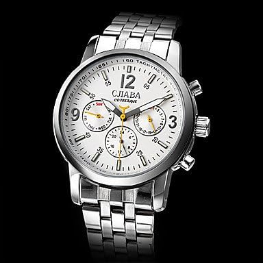 GG.Men's Luxury Calendar Style Steel Analog Auto-mechanical Wrist Watch (Assorted Colors)