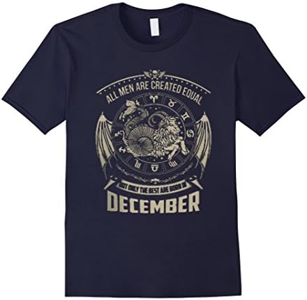 Men's All Men Are Created Equal But The Best Are Born In December Large Navy