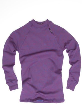 Ussen Kid's 1 Pack Crew Neck Winter Thermal Long Sleeved T-Shirt 10-13 Purple Marl