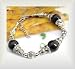 Bracelet Black Jade w/Tibet Silver Design BRCHBLK3