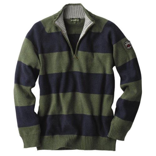 Eddie Bauer(エディー・バウアー) ストライプジップモックセーター