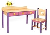Room Magic Desk/Chair Set, Tropical Seas Natural