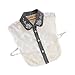 ANNCY Womens Crystal Flower Shirt Fake Collar Detachable Chiffon White