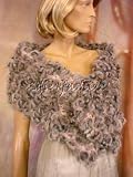 $4450 New FENDI Mink Fur and Cashmere Shawl Wrap Scarf