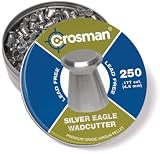 Crosman .177 Cal Silver Eagle Pellets, Wadcutter, Lead-Free, 250/Tin