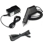 Garmin GPS Nuvi 1350t Accessory Bundle - Car Charger + Home Travel AC Charger + USB Data Cable