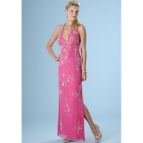 Pink Prom Dress. Womens Long Evening Gown. Beaded Dress by Sean Collection (8764) BERRY