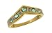 9ct Yellow Gold Ladies Diamond and Emerald Ring