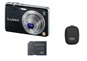 Panasonic DMC-FS45 Black +Semi Hard Case and 4GB Memory Card (16.1MP 5x Optical Zoom) 3 inch LCD