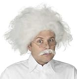 Adult Einstein Wig & Mustache Set