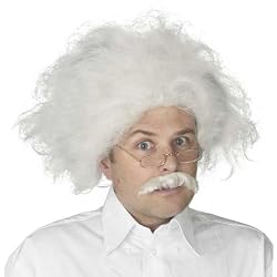 Adult Einstein Wig & Mustache Set