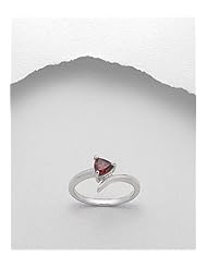Garnet Ring In 92.5 Sterling Silver
