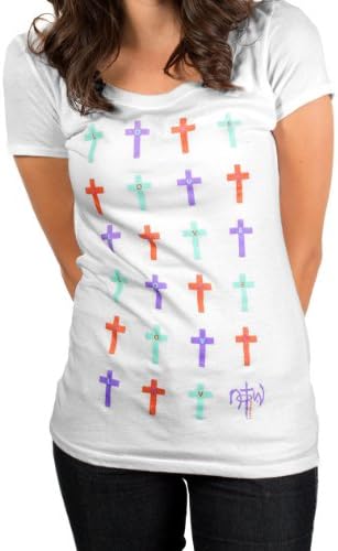 NOTW Cross Pattern Scoop Neck SS T-shirt-medium
