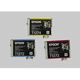 Epson Set of Ink Cartridge 127 Multipack (Cyan Magenta Yellow) Set of Cartridges 127 for Epson Stylus NX530, NX625 WorkForce 60, 545, 630, 633, 635, 645, 840, 845 ~ Epson