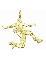 14K Gold Wrestlers Charm Wrestling DC Jewelry 24.5mm