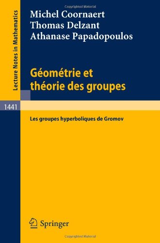 Geometrie et theorie des groupes