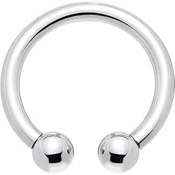 10 Gauge Internally Threaded Horseshoe Circular Barbell - 5/8" 5mm