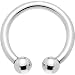 10 Gauge Internally Threaded Horseshoe Circular Barbell - 5/8" 5mm