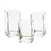 Set of Three Graduated Glass Cube Vases