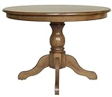 Carolina Cottage English Pine Finish Winslow Pedestal Dining Table