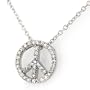 Diamond peace sign with chain