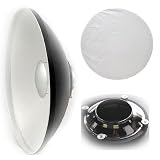 ePhoto Large 55cm Studio Photography Beauty Dish Reflector Beauty Dish for Alien Bee Alienbees White Lighting By ePhoto A121SRWL