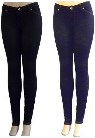 1826 PLUS SIZE KNIT Women's Jeggings Legging Skinny LEG Denim JEANS Color 1X 2X 3X