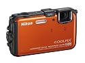 Nikon Coolpix AW100 Outdoor-Digitalkamera (16 Megapixel, 5-fach opt. Zoom, 7,5 cm (3 Zoll) Display, bildstabilisiert, wasserdicht bis 10m, k&auml;lteresistent, GPS) orange