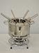 Fondue set suitable for oil, cheese and chocolate