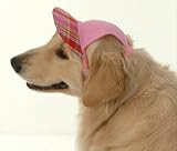 Preppy Pink Madras Plaid Dog Hat Cap Visor - Medium