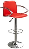 Red & Chrome Swivel Bar Kitchen Breakfast Stools Chair 061