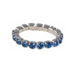 Toe Ring - T6 - Crystal Band ~ Capri Blue