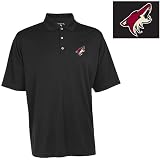 NHL Phoenix Coyotes Exceed Desert Dry Xtra-Lite Short Sleeve Polo, Black, Medium