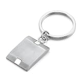 Elegant Choice: Surgical Stainless Steel Rectangular Brushed Finish Key Ring for Men